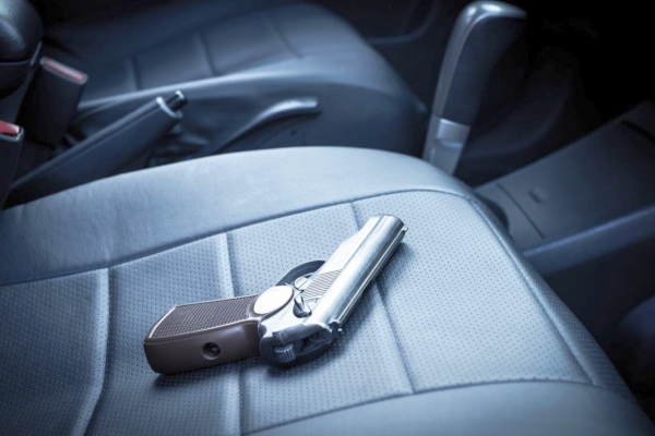 Firearm In Car On Car Seat